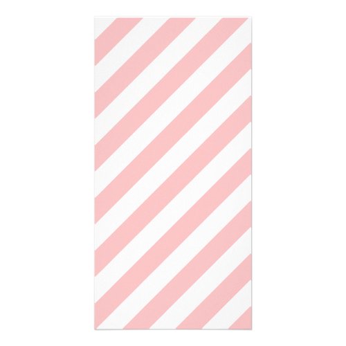 Pink and White Diagonal Stripes Pattern Card