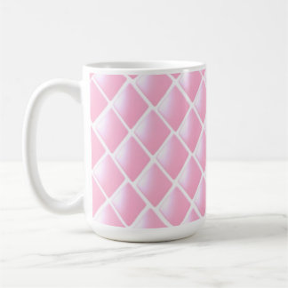 Pink And White Diamond Design Coffee Mug