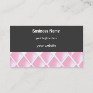 Pink and White Diamonds Business Card