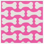 Pink and white dog bones fabric