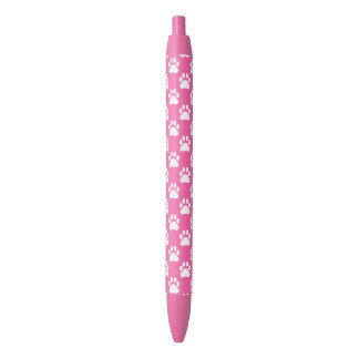 Pink And White Dog Paws Pattern Pen