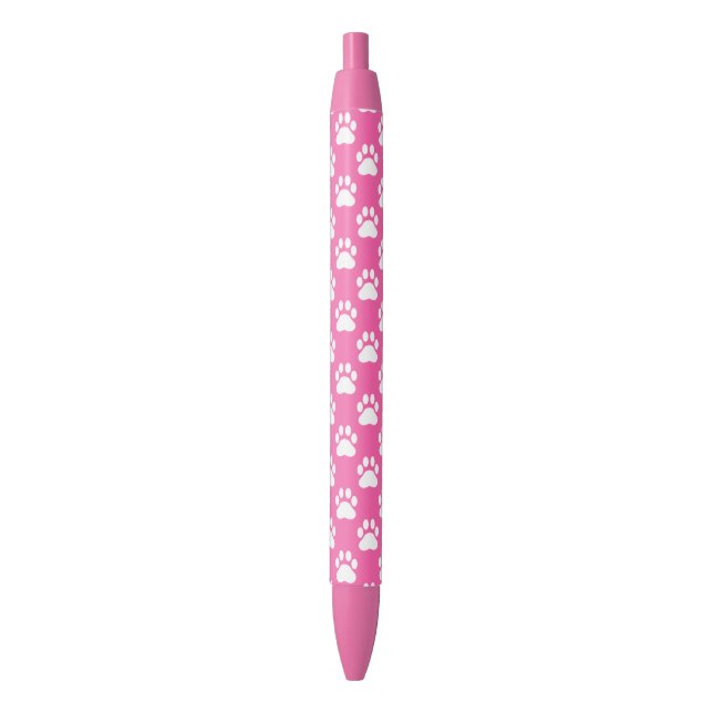 Pink And White Dog Paws Pattern Pen (Front Vertical)