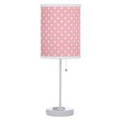 Pink and White Dot Table Lamp (Left)