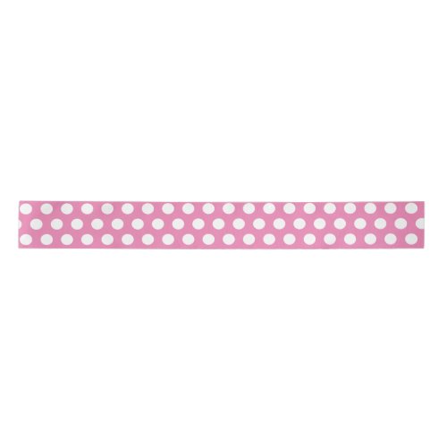 pink and white dots trendy pattern satin ribbon