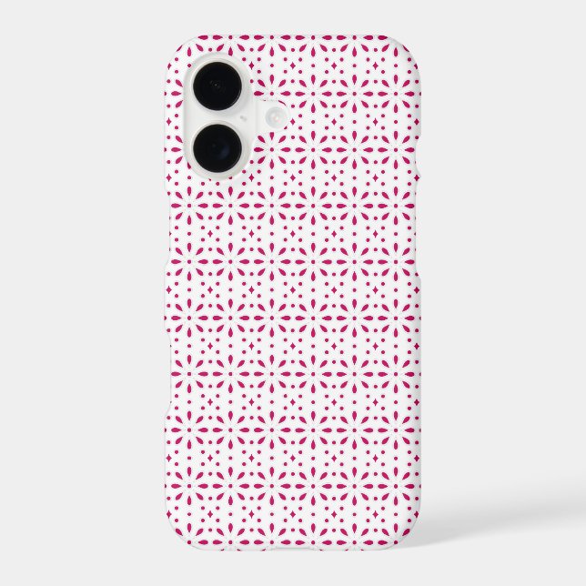 Pink and White eyelet pattern Case-Mate iPhone Case (Back)
