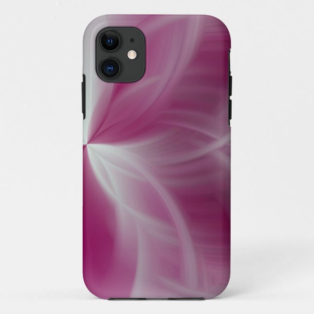 pink and white feather texture iphone case (Back)