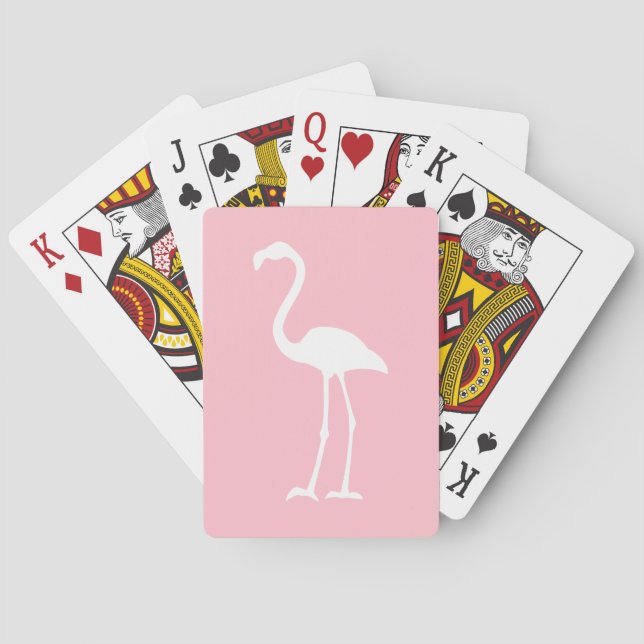 Pink and White Flamingo Poker Cards (Back)