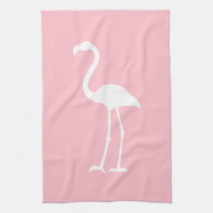 Pink and White Flamingo Towel