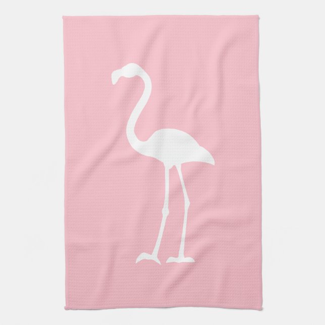 Pink and White Flamingo Towel (Vertical)