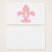 Pink and White Fleur de Lis Monogram (Front & Back)