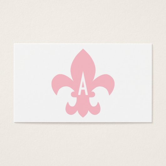 Pink and White Fleur de Lis Monogram (Front)