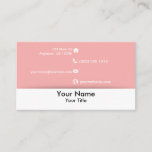 Pink and White Floral Business Card