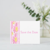 Pink and White Floral Save the Date Postcard (Standing Front)