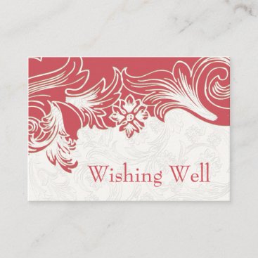 Pink and White Floral Spring Wedding Enclosure Card