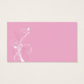 Pink and White Floral Wedding Favor Tag (Back)