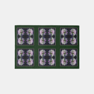 Pink And White Flower Close Up Abstract Rug