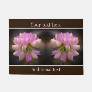 Pink And White Flower Close Up Personalized Doormat