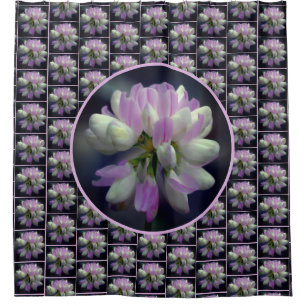 Pink And White Flower Nature Art Pattern Shower Curtain