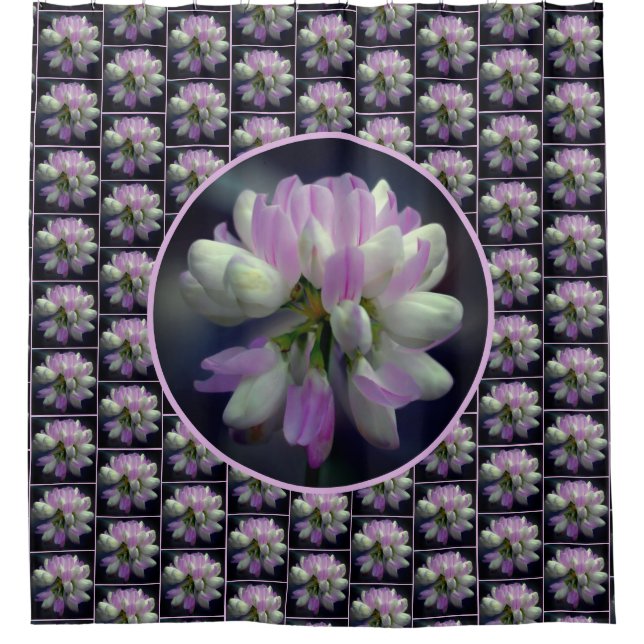 Pink And White Flower Nature Art Pattern   Shower Curtain (Front)