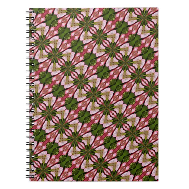 Pink And White Flower Petals Abstract Art Notebook (Front)