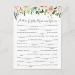 Pink and White Flower Wedding Advice Cards<br><div class="desc">Our pink and white flower fill-in-the-blank advice cards are a fun activity to have a wedding reception or bridal shower. You can change the wording if you would like by using Zazzle's "Personalize this template" tool. Be sure to check out our wide selection of coordinating items by browsing the Pink,...</div>