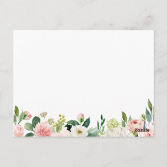 Pink and White Flower Wedding Wishes Cards | Zazzle