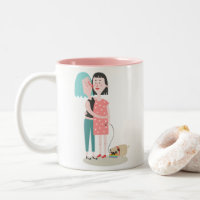 pink and white gay pride Valentine's Day mug