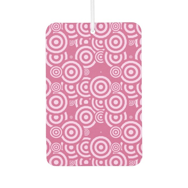 pink and white geometric air freshener (Front)