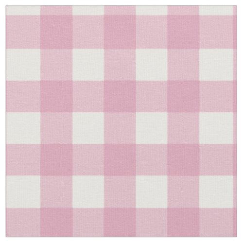 Pink and White Gingham Fabric