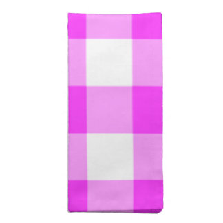 Pink and White Gingham Pattern Napkin