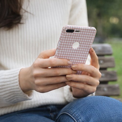 Pink and White Gingham Plaid Pattern Uncommon Google Pixel XL Case