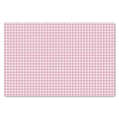 Pink and White Gingham Tissue Paper