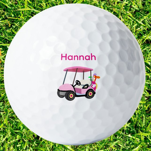 Pink and White Girl's Golf Cart Golf Balls (Creator Uploaded)