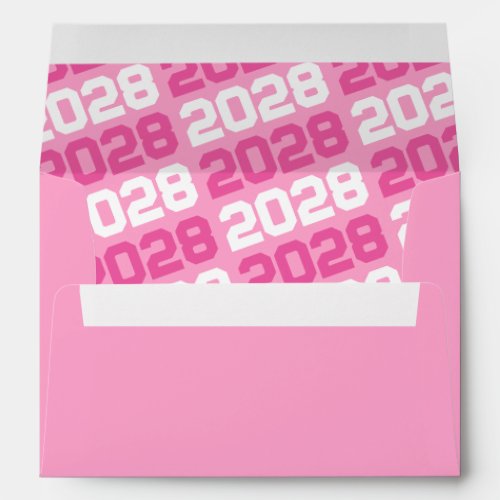 Pink and White Graduation Envelopes