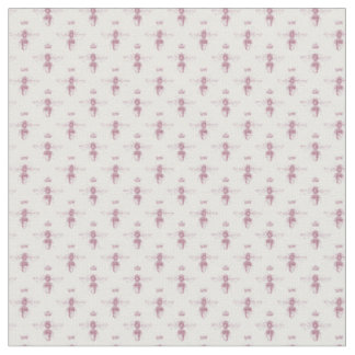 Pink and White Graphic Designs Fabric