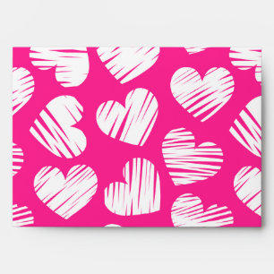 Pink and white Hearts Envelope