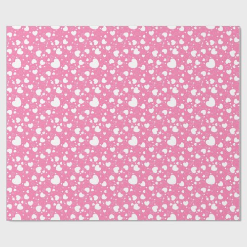 Pink and White Hearts Wrapping Paper 