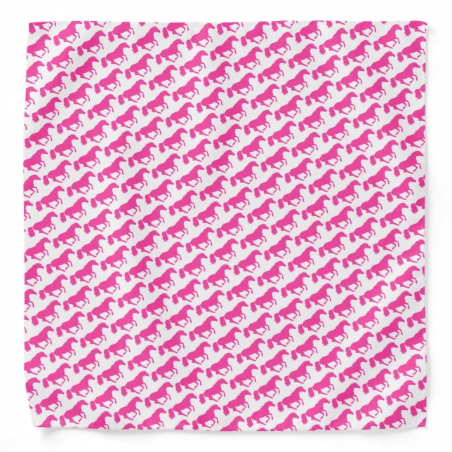Pink and white horse or pony bandana (Front)