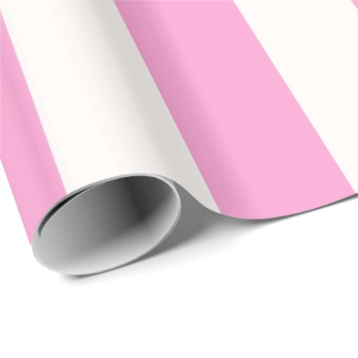 Pink and White Huge Stripe Pattern Wrapping Paper | Zazzle