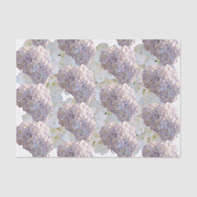 Pink and White Hydrangea Tissue Paper (Front)