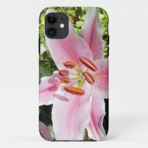 Pink and White Lily Flower iPhone 11 Case