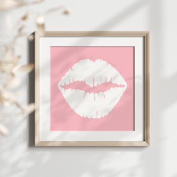 Pink And White Lips Photo Print by pinkgifts4you at Zazzle