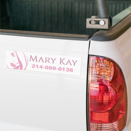 Pink and White Makeup Business Bumper Sticker