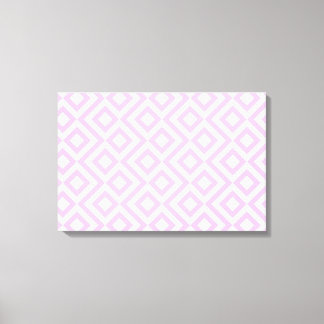 Pink and White Meander Canvas Print
