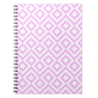 Pink and White Meander Notebook