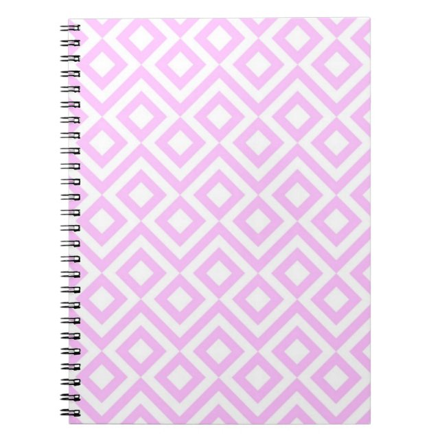 Pink and White Meander Notebook (Front)