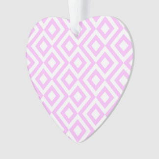 Pink and White Meander Ornament