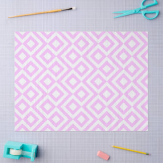 Pink and White Meander Tissue Paper