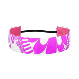 Pink and White Mod Athletic Headband