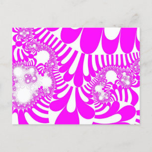 Pink and White Mod Postcard